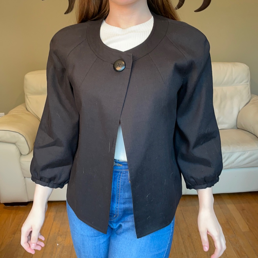 Talbots Single Button Black Jacket